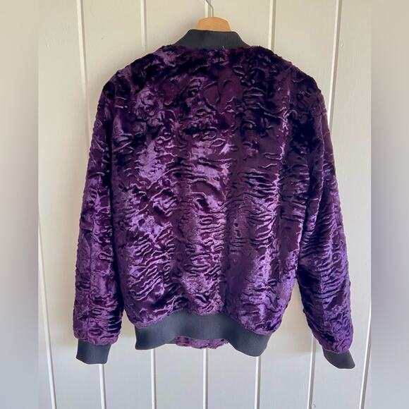 NOMIA Bomber Velvet Jacket Women's XS Purple - Picture 6 of 6